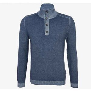 Strellson Premium Men's Sweater 11004935 Blue Small Merino Extrafine